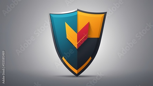 A bold lettermark logo embedded inside a shield shape, sharp vector edges Free Download A bold lettermark logo embedded inside a shield shape, sharp vector edges - GFXLoad