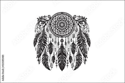 Intricate Dreamcatcher Mandala Set – Symbol of Protection & Spirituality