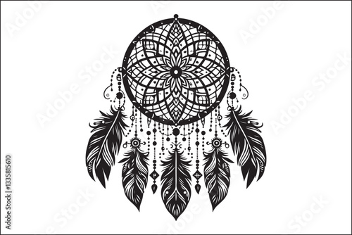 Intricate Dreamcatcher Mandala Set – Symbol of Protection & Spirituality