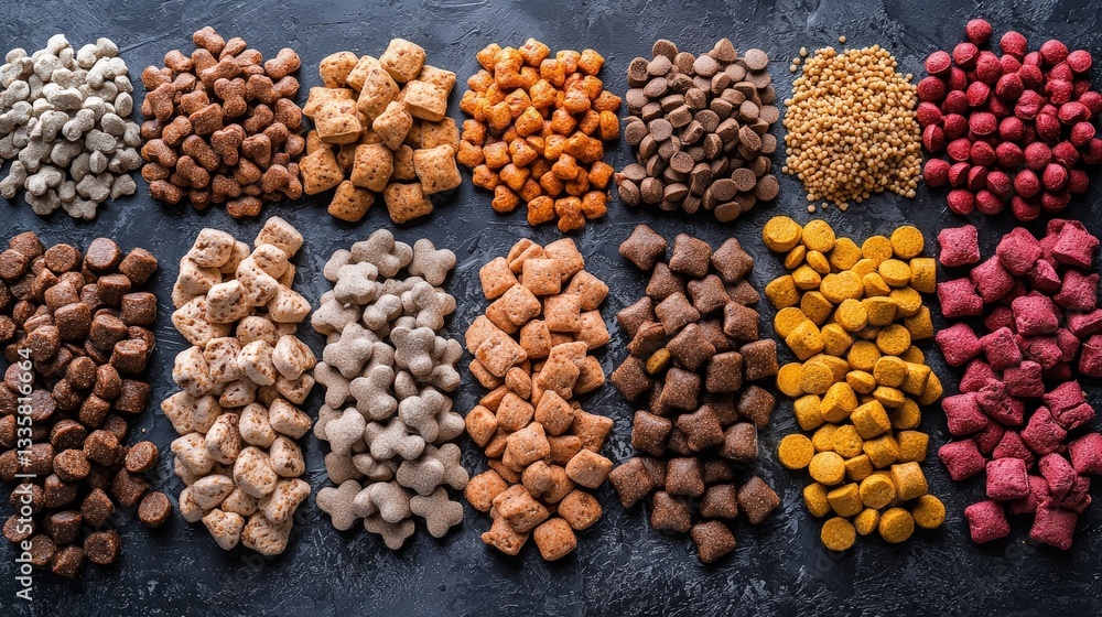 Fototapeta premium A wide array of nuts displayed in various shapes and sizes on a rustic wooden surface