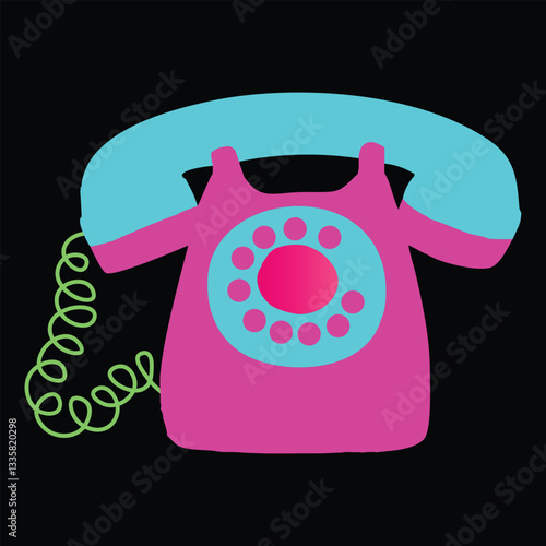Classic 80s Vibe Vector Design 
