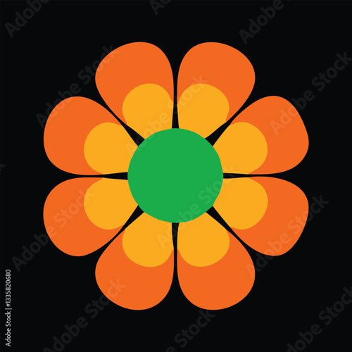Bold Vintage 80s Vector Art for Designer
