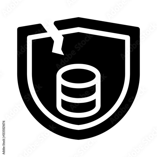 data breach glyph icon