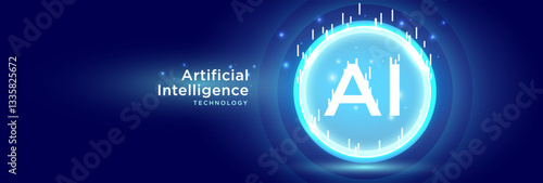The concept of AI artificial intelligence technology background