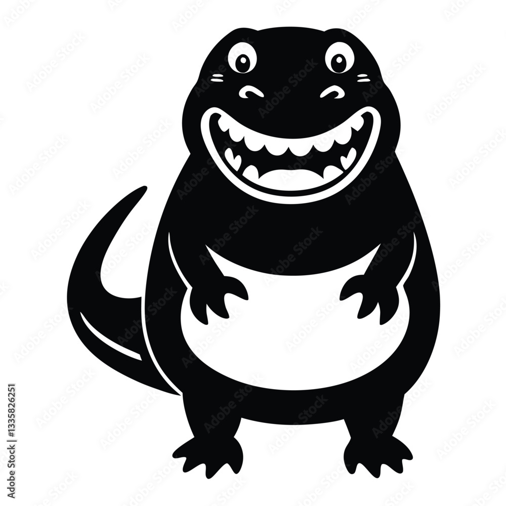 Fototapeta premium Dinosaur Cartoon Design Assets for Bringing a Playful Touch to Kid-Friendly Creation 