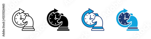 Time Multi Style Icon Set Vector 