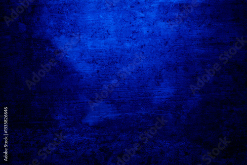 Abstract grunge background with copy space. Classic blue concrete wall. Texture for layout and graphic design.