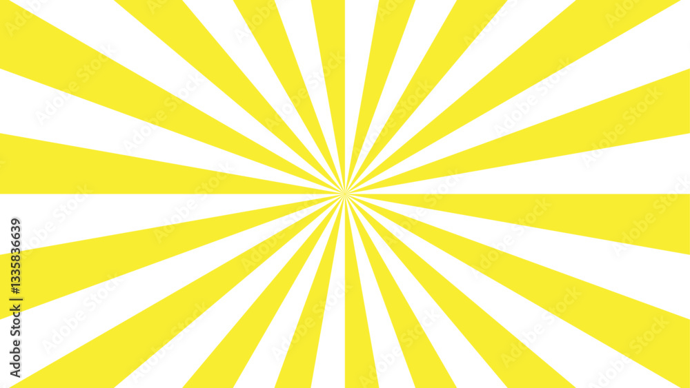 Fototapeta premium Abstract explosion with Sun ray radial beam sunrise or sunset light retro design. Vintage sunrays swirl sun beam vector banner design and comic burst. Funky ray elements, circle motifs, reminiscent of