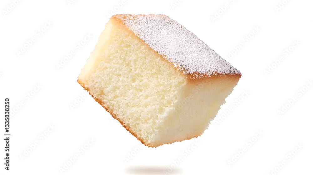 Delicious slice of cake floating in mid-air, tilted toward the camera, ideal for advertisements, bakery promotions, and dessert branding.
Delicious slice of cake floating in mid-air, tilted toward the camera, ideal for advertisements, bakery promotions, and dessert branding.