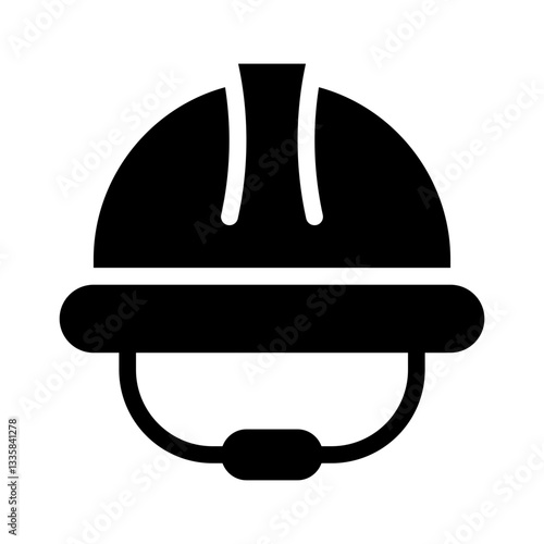 hard hat glyph icon