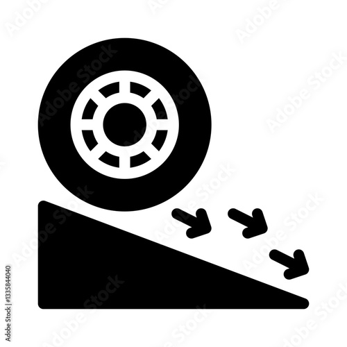 gravitational force glyph icon