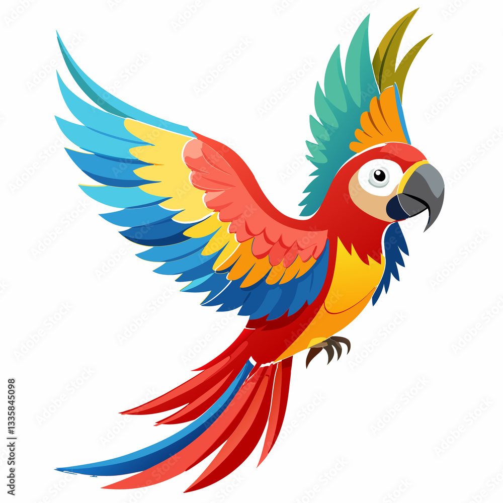 parrot on white background parrot on white background