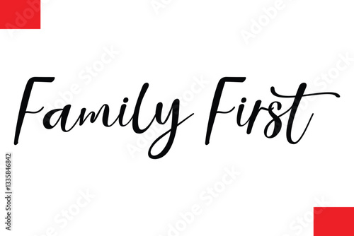 Family First Typography Christmas Text
