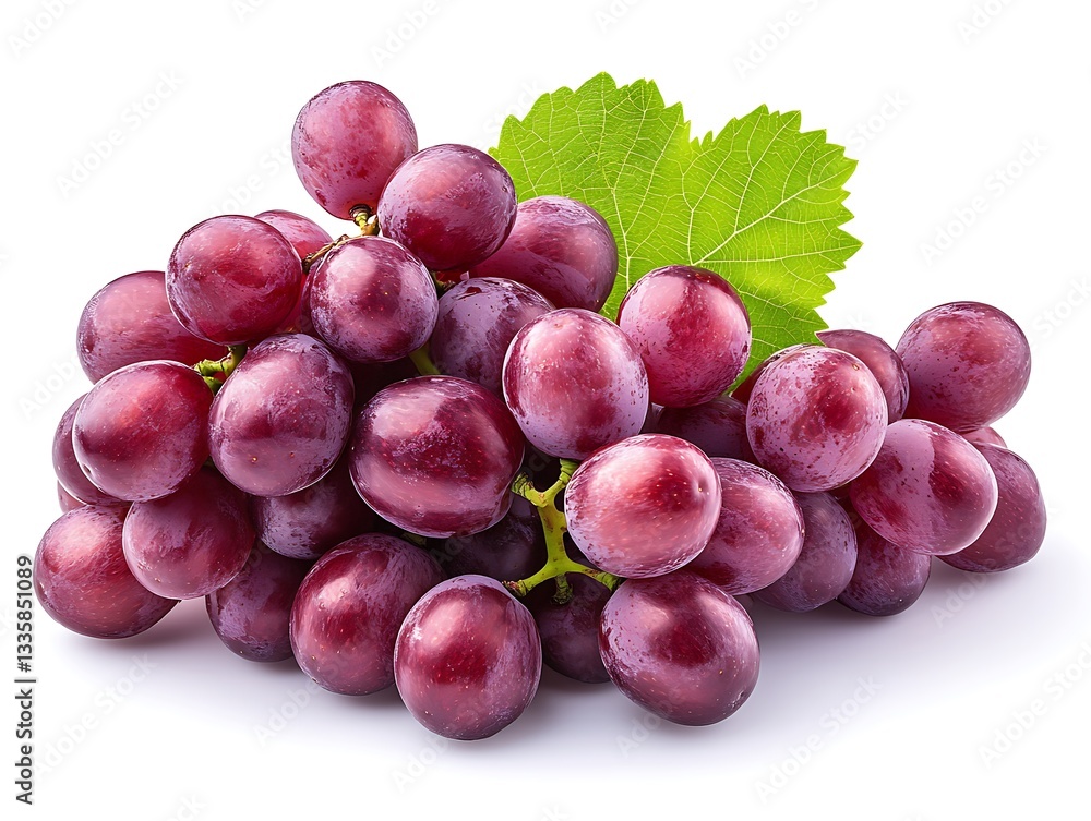 Fototapeta premium Harvesting fresh red grapes vineyard food photography natural setting close-up