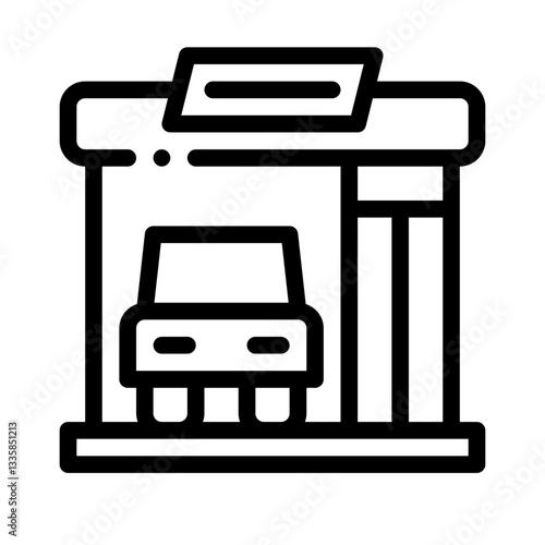 car dealership line icon