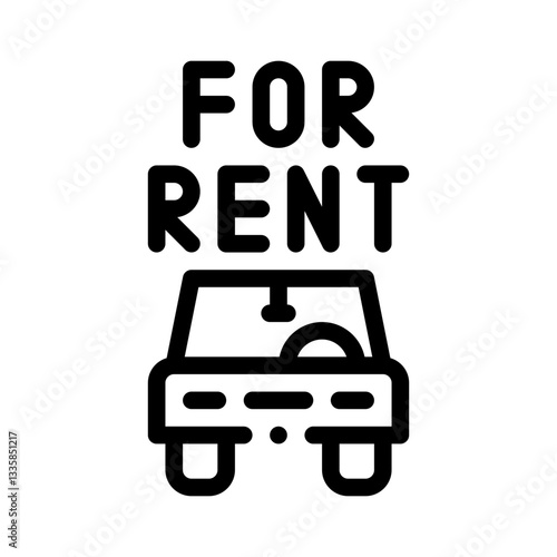 car for rent line icon