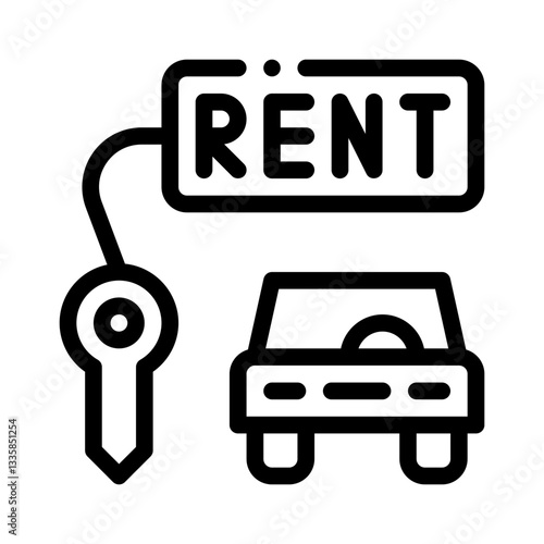 car rental line icon