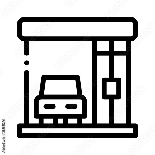 car showroom line icon