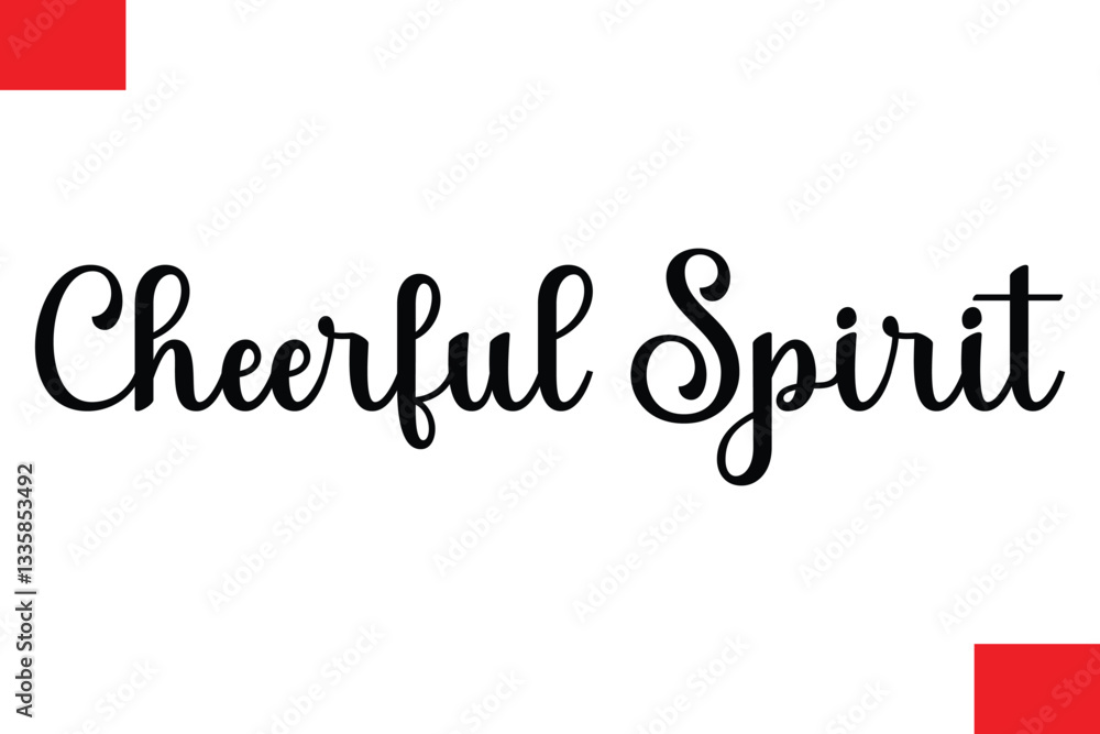 Fototapeta premium Cheerful Spirit Stylish Cursive Typography Christmas Text
