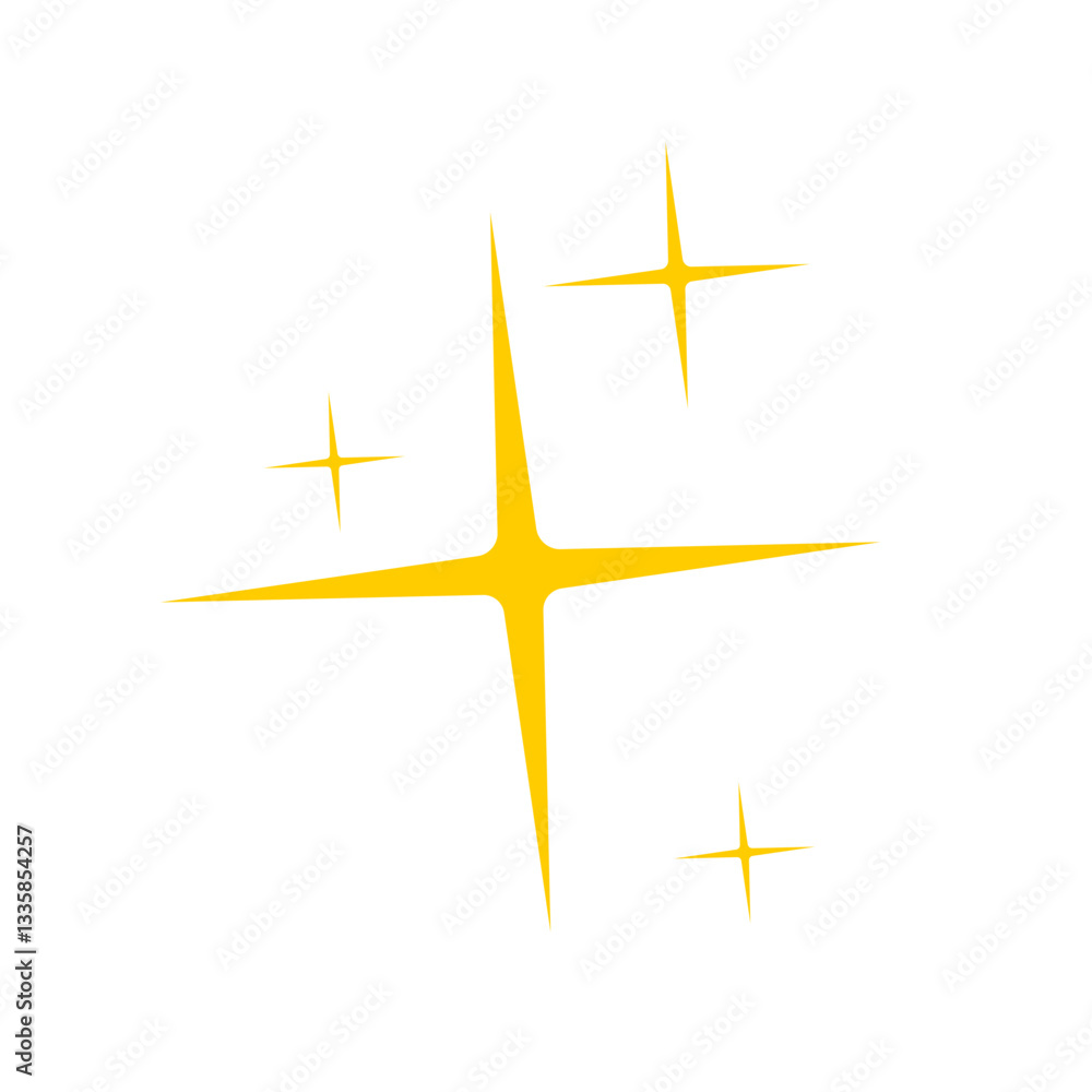 Collection of Sparkle and Twinkle Star Icons in Various Styles