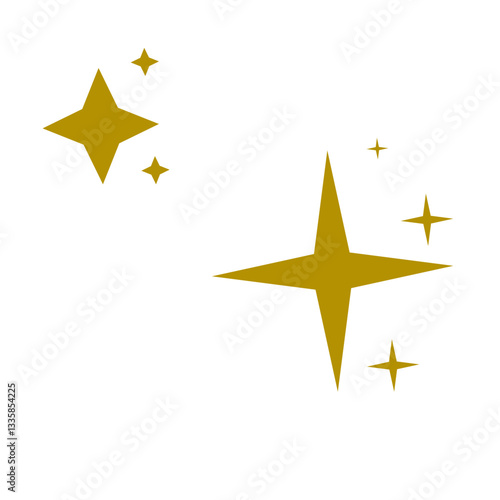 Collection of Sparkle and Twinkle Star Icons in Various Styles