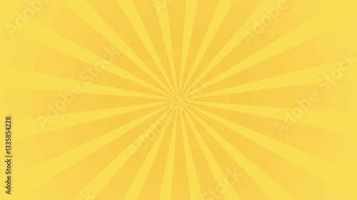 Abstract Striped Background Orange Sunburst Animation with Rotating Sunlight Effect and Looping Pop Color Motion. Spinning retro sun rays create a dynamic, summer-inspired visual.