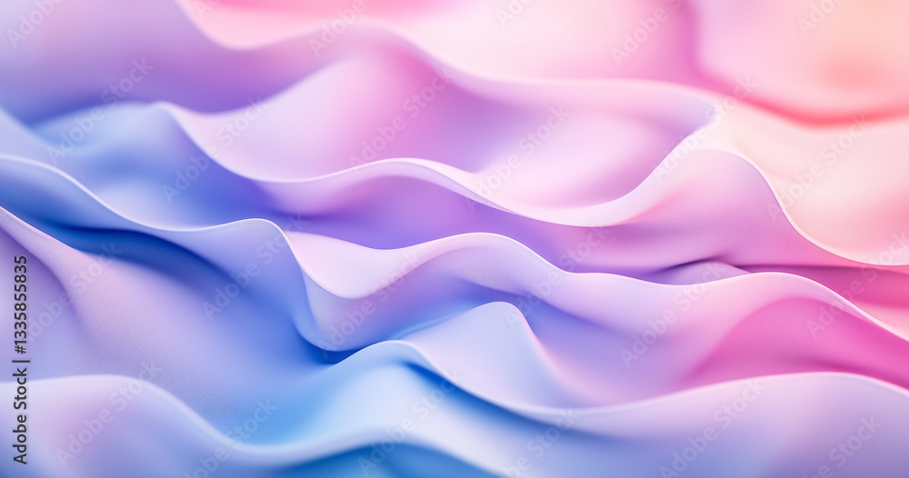 Obraz premium Pastel tone purple pink blue gradient defocused abstract photo smooth lines pantone color background