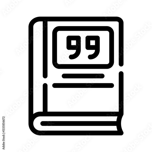 literary quote line icon