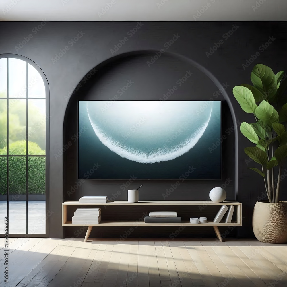 Fototapeta premium plant, interior, window, home, pot, wall, room, house, flower, design, table, decoration, vase, architecture