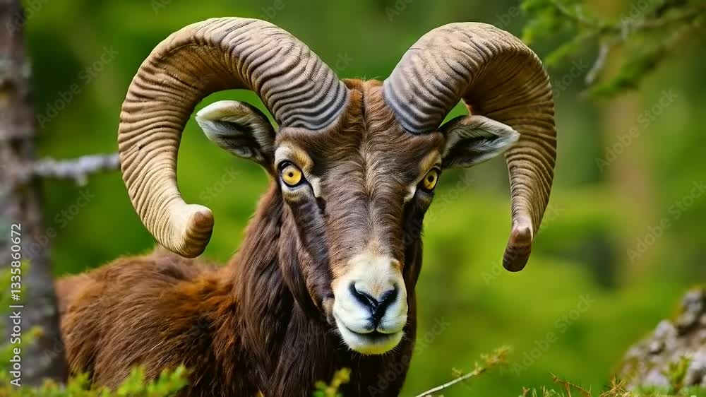 Majestic Mountain Ram Portrait Majestic Mountain Ram Portrait