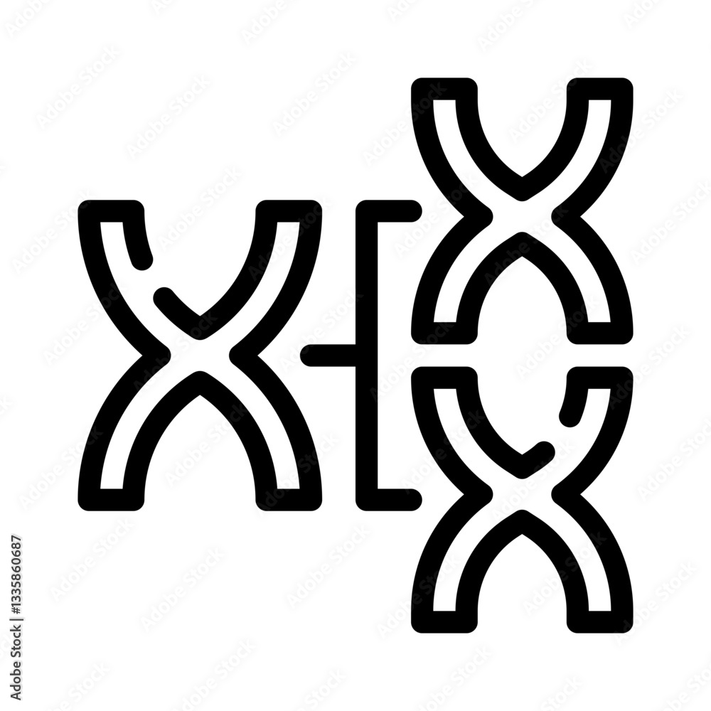 Obraz premium chromosome line icon