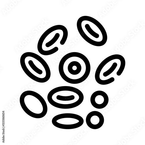 blood cells line icon