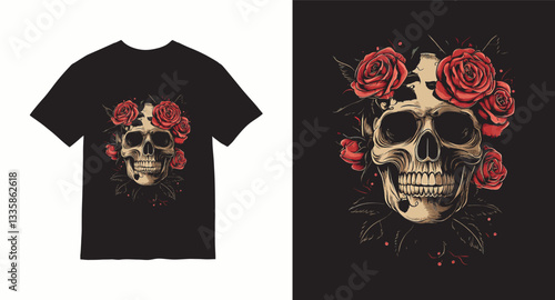 Graffiti skull graphic vector t-shirt design