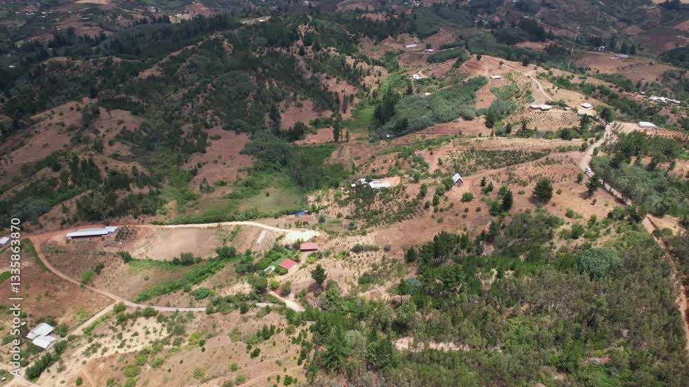Aerial drone photography of rural areas, countryside and forest in the Quillon region of Ñuble Aerial drone photography of rural areas, countryside and forest in the Quillon region of Ñuble