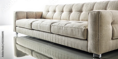 Cozy Couch Texture: Close-Up Macro Flat Lay Stock Photo with Copy Space