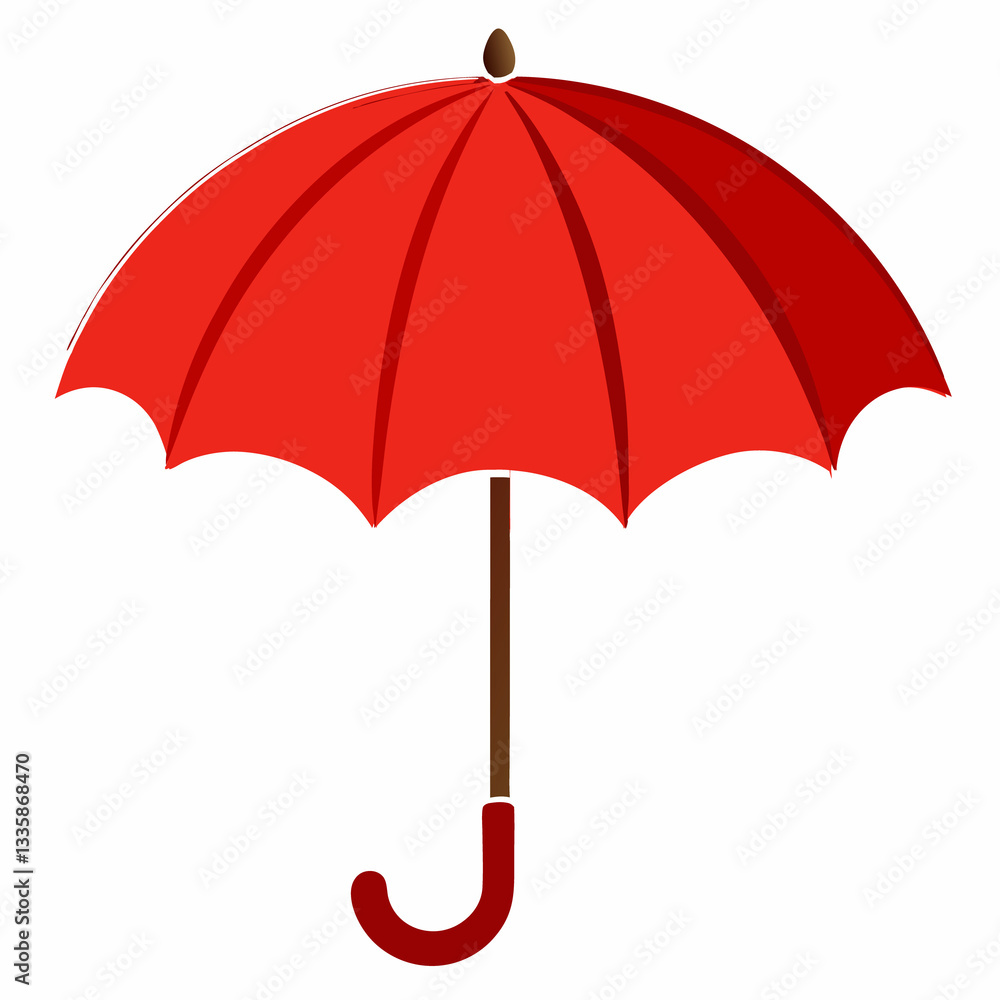 red umbrella isolated on white red umbrella isolated on white