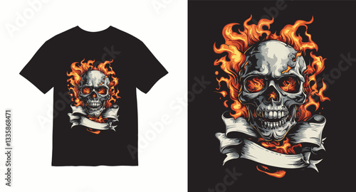 Graffiti skull graphic vector t-shirt design