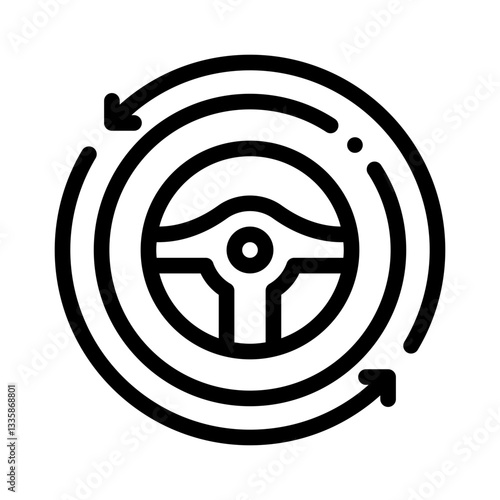 driverless car line icon