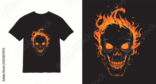 Graffiti skull graphic vector t-shirt design