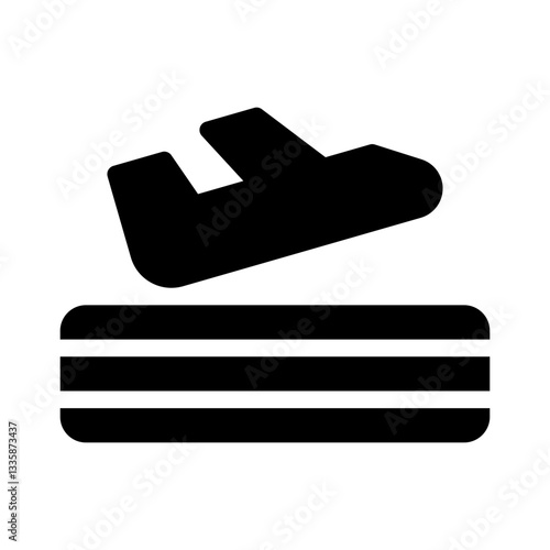 flight departure glyph icon