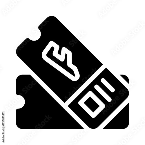 flight ticket glyph icon