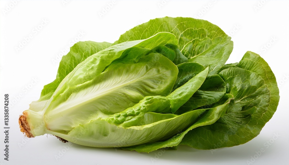 cos lettuce isolated over the transparent background cos lettuce isolated over the transparent background