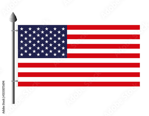 American Flag with Flagpole