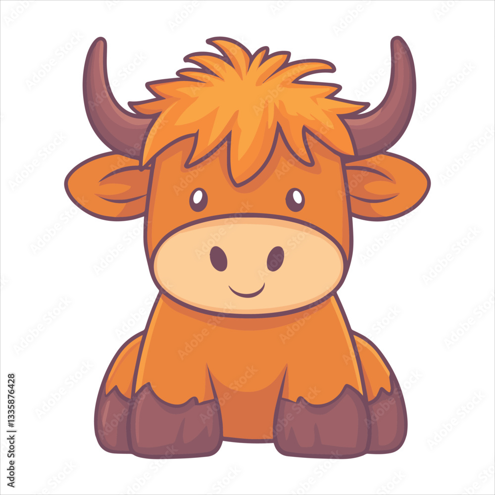 Charming Kawaii Highland Cattle Vector Illustration
Charming Kawaii Highland Cattle Vector Illustration