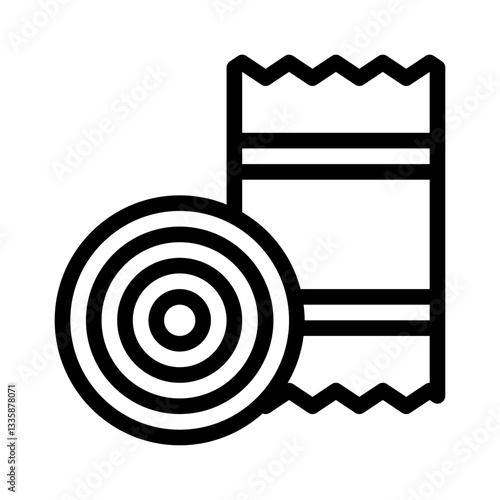 hay bales line icon