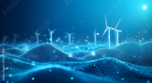 wind, energy, turbine, power, windmill, electricity, sky, generator, green, environment, alternative, renewable, ecology, nature, mill, technology, vector, blue, environmental, eco, landscape, wind tu