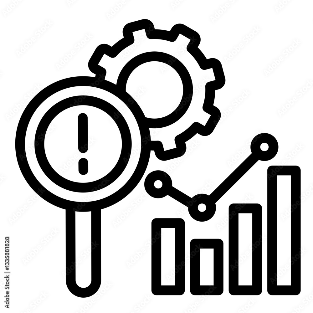Quantitative Risk Analysis Icon Element For Design Quantitative Risk Analysis Icon Element For Design