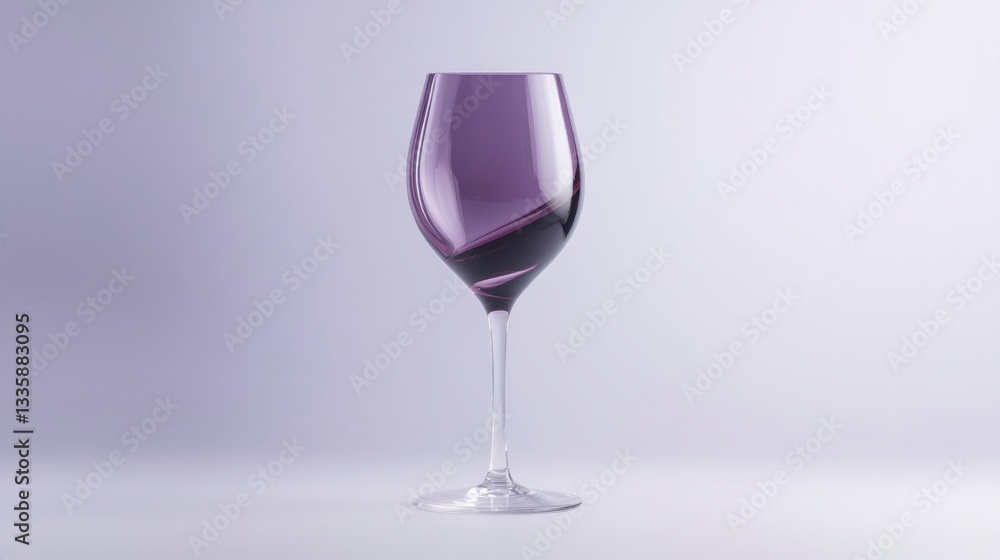 Fototapeta premium Elegant Purple Wine Glass Studio Shot High Resolution Image