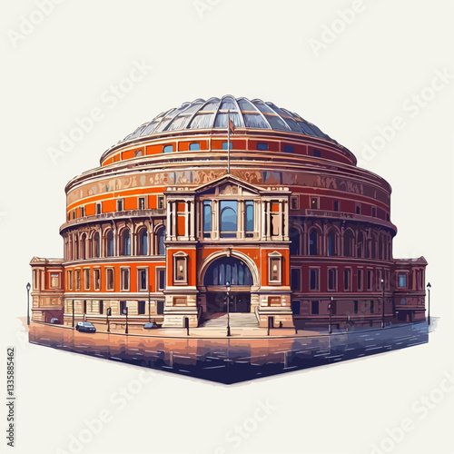 royal albert hall vector illustration