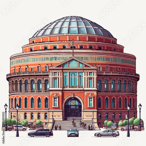 royal albert hall vector illustration